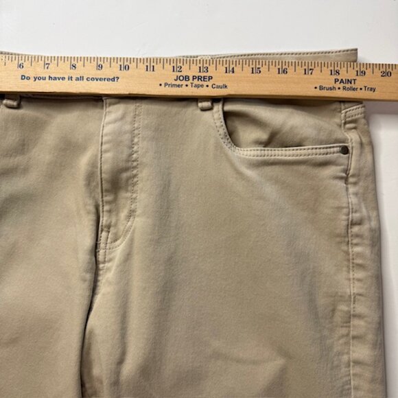 The Perfect Jean NYC Pants Mens 38x36 Khaki Denkhaki Twill Athletic Fit Stretch - Picture 3 of 8